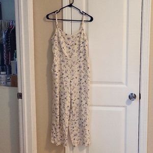 Old navy floral jumpsuit size small petite, yellow with blue flowers